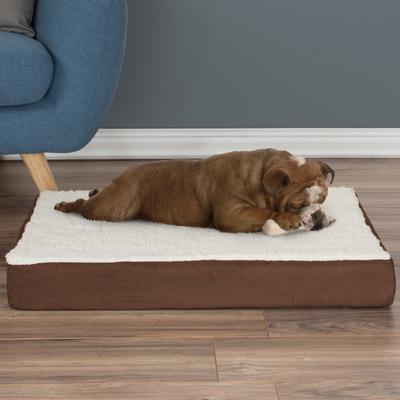 Show full view: Pet Adobe Memory Orthopedic Foam Bolster Dog Bed with Removable Cover, Medium, Brown slide 6 of 8