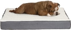 Pet Adobe Memory Orthopedic Foam Bolster Dog Bed with Removable Cover, Medium, Gray