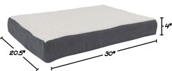 Pet Adobe Memory Orthopedic Foam Bolster Dog Bed with Removable Cover, Medium, Gray slide 2 of 7