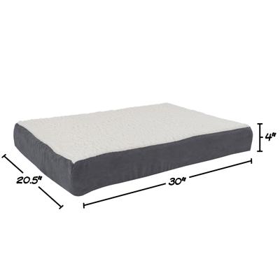 Show full view: Pet Adobe Memory Orthopedic Foam Bolster Dog Bed with Removable Cover, Medium, Gray slide 2 of 8