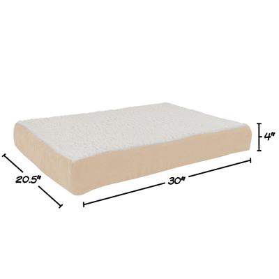 Show full view: Pet Adobe Memory Orthopedic Foam Bolster Dog Bed with Removable Cover, Medium, Tan slide 2 of 8