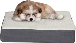 Pet Adobe Memory Orthopedic Foam Bolster Dog Bed with Removable Cover, Small, Gray