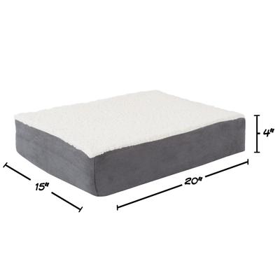 Show full view: Pet Adobe Memory Orthopedic Foam Bolster Dog Bed with Removable Cover, Small, Gray slide 2 of 8