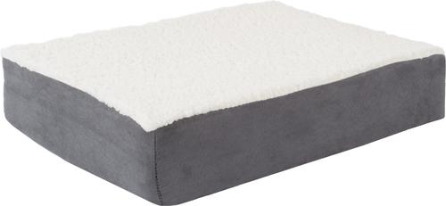 Show full view: Pet Adobe Memory Orthopedic Foam Bolster Dog Bed with Removable Cover, Small, Gray slide 7 of 8