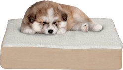 Pet Adobe Memory Orthopedic Foam Bolster Dog Bed with Removable Cover, Small, Tan