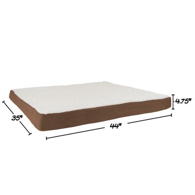 Show full view: Pet Adobe Memory Orthopedic Foam Bolster Dog Bed with Removable Cover, X-Large, Brown slide 2 of 8