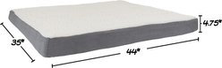 Pet Adobe Memory Orthopedic Foam Bolster Dog Bed with Removable Cover, X-Large, Gray slide 2 of 7