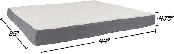 Show full view: Pet Adobe Memory Orthopedic Foam Bolster Dog Bed with Removable Cover, X-Large, Gray slide 2 of 8