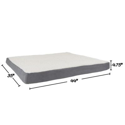Show full view: Pet Adobe Memory Orthopedic Foam Bolster Dog Bed with Removable Cover, X-Large, Gray slide 2 of 8