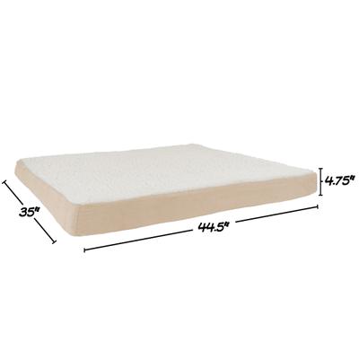 Show full view: Pet Adobe Memory Orthopedic Foam Bolster Dog Bed with Removable Cover, X-Large, Tan slide 2 of 8