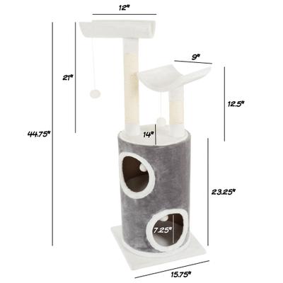 Show full view: Pet Adobe Multi-Level 44.8-in Cat Tree & Condo slide 3 of 6