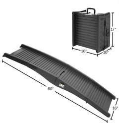 Pet Adobe Nonslip with Raised Sides Dog Ramp, Black, 60x16-in slide 2 of 5