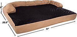 Pet Adobe Orthopedic Foam Covered Dog Bed, Brown, Jumbo slide 2 of 8