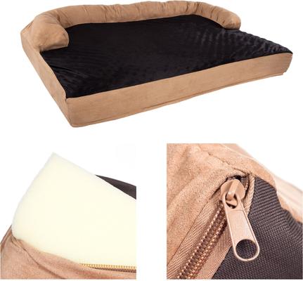 Show full view: Pet Adobe Orthopedic Foam Covered Dog Bed, Brown, Jumbo slide 8 of 9