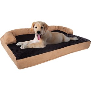 Pet Adobe Orthopedic Foam Covered Dog Bed, Brown, Large