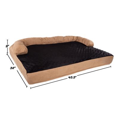 Show full view: Pet Adobe Orthopedic Foam Covered Dog Bed, Brown, X-Large slide 2 of 9