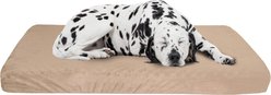 Pet Adobe Orthopedic Memory Foam Bolster Dog Bed with Removable Cover, Large, Tan
