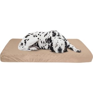 Pet Adobe Orthopedic Memory Foam Bolster Dog Bed with Removable Cover, Large, Tan
