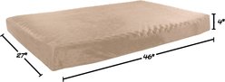 Pet Adobe Orthopedic Memory Foam Bolster Dog Bed with Removable Cover, Large, Tan slide 2 of 7