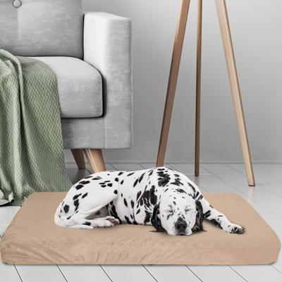 Show full view: Pet Adobe Orthopedic Memory Foam Bolster Dog Bed with Removable Cover, Large, Tan slide 7 of 9