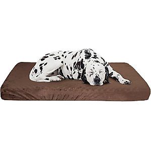Pet Adobe Orthopedic Memory Foam Bolster Dog Bed with Removable Cover, Medium, Brown