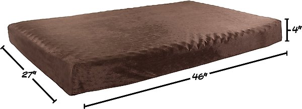 Show full view: Pet Adobe Orthopedic Memory Foam Bolster Dog Bed with Removable Cover, Medium, Brown slide 2 of 8