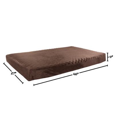 Show full view: Pet Adobe Orthopedic Memory Foam Bolster Dog Bed with Removable Cover, Medium, Brown slide 2 of 8