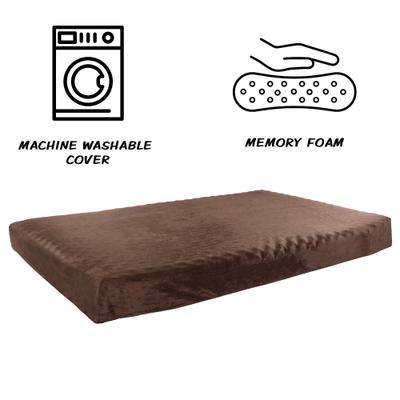Show full view: Pet Adobe Orthopedic Memory Foam Bolster Dog Bed with Removable Cover, Medium, Brown slide 3 of 8