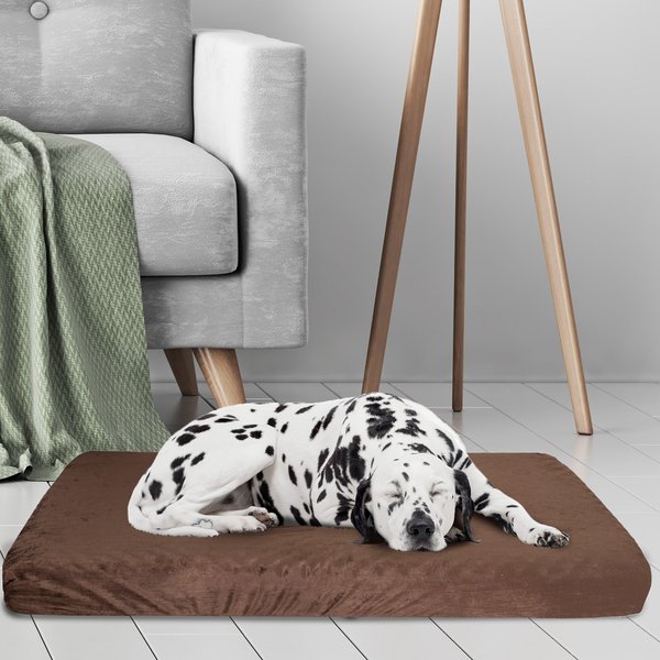 Show full view: Pet Adobe Orthopedic Memory Foam Bolster Dog Bed with Removable Cover, Medium, Brown slide 6 of 8