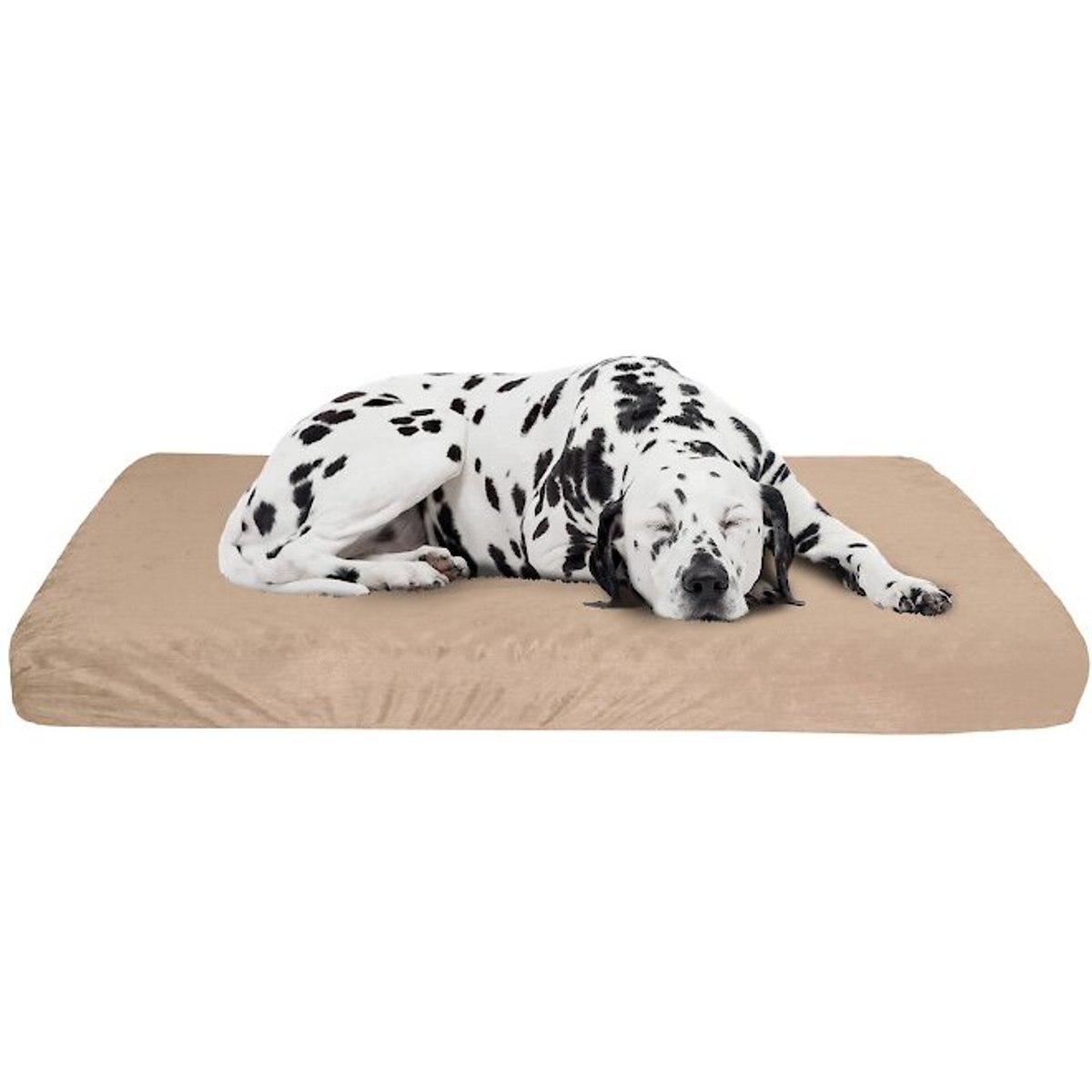Pet Adobe Orthopedic Memory Foam Bolster Dog Bed with Removable Cover, Medium, Tan