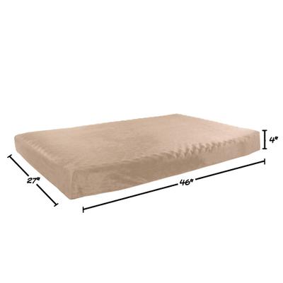 Show full view: Pet Adobe Orthopedic Memory Foam Bolster Dog Bed with Removable Cover, Medium, Tan slide 2 of 7
