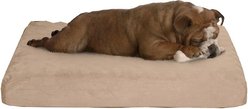 Pet Adobe Orthopedic Memory Foam Bolster Dog Bed with Removable Cover, Small, Tan