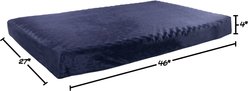 Pet Adobe Orthopedic Memory Foam Bolster Dog Bed with Removable Cover, X-Large, Blue slide 2 of 7