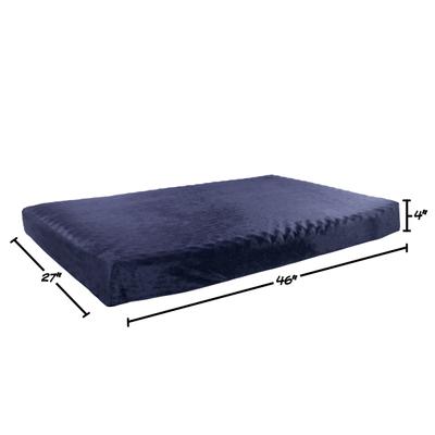 Show full view: Pet Adobe Orthopedic Memory Foam Bolster Dog Bed with Removable Cover, X-Large, Blue slide 2 of 8