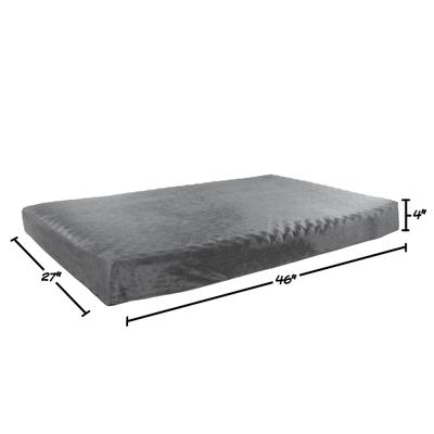 Show full view: Pet Adobe Orthopedic Memory Foam Bolster Dog Bed with Removable Cover, X-Large, Gray slide 2 of 8