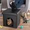 Show in main carousel: Pet Adobe Faux-Leather Ottoman Dog & Cat House, Black slide 5 of 8