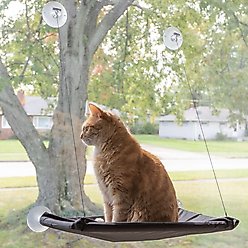 Pet Adobe Oxford Cloth Large Cat Window Perch, Black