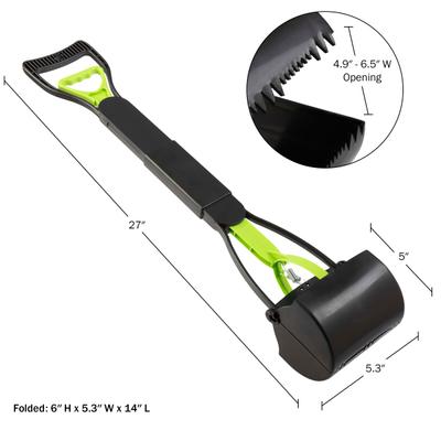 Show full view: Pet Adobe Plastic Foldable Poop Scooper, Green, 27-in slide 2 of 5