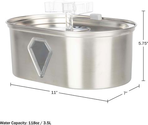 Show full view: Pet Adobe Plastic with Motion Sensor Dog & Cat Water Fountain, Stainless Steel, Medium slide 7 of 8
