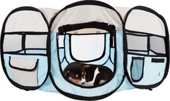 Pet Adobe Portable Pop-Up Dog & Cat Playpen, Light Blue, Large slide 2 of 6