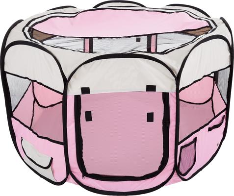 Show full view: Pet Adobe Portable Pop-Up Dog & Cat Playpen, Pink, X-Large slide 6 of 7