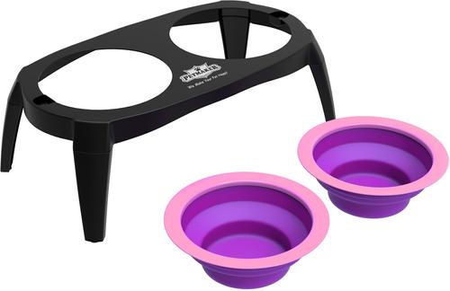 Show full view: Pet Adobe Raised Dog & Cat Bowl Stand, Pink slide 2 of 5