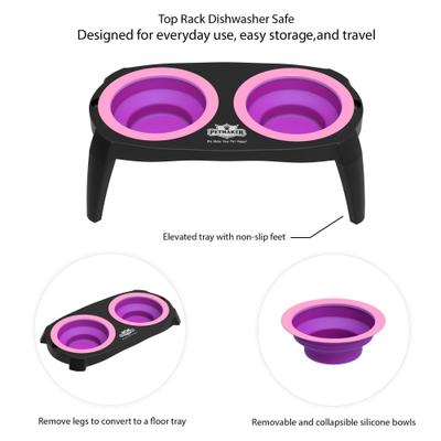 Show full view: Pet Adobe Raised Dog & Cat Bowl Stand, Pink slide 5 of 5