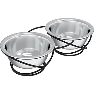 Pet Adobe Stainless Steel Elevated Dog & Cat Bowls, 2 count