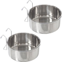 Pet Adobe Stainless-Steel Hanging Dog & Cat Bowl Set