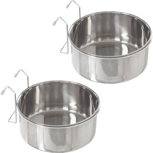 Pet Adobe Stainless-Steel Hanging Dog & Cat Bowl Set