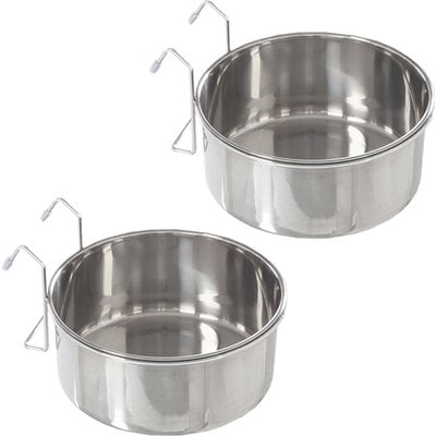 Pet Adobe Pet Adobe Stainless-Steel Hanging Dog & Cat Bowl Set, 48-oz