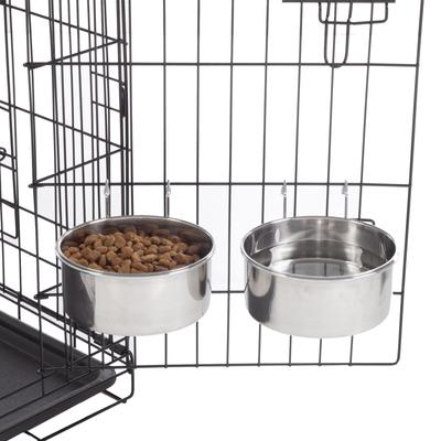 Show full view: Pet Adobe Stainless-Steel Hanging Dog & Cat Bowl Set slide 4 of 5