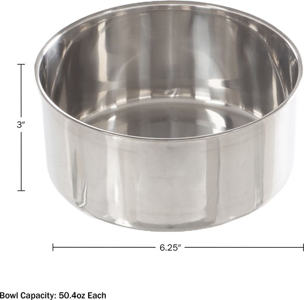 Show full view: Pet Adobe Stainless-Steel Hanging Dog & Cat Bowl Set slide 2 of 5