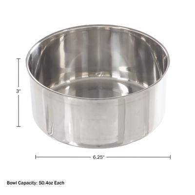 Show full view: Pet Adobe Stainless-Steel Hanging Dog & Cat Bowl Set slide 2 of 5
